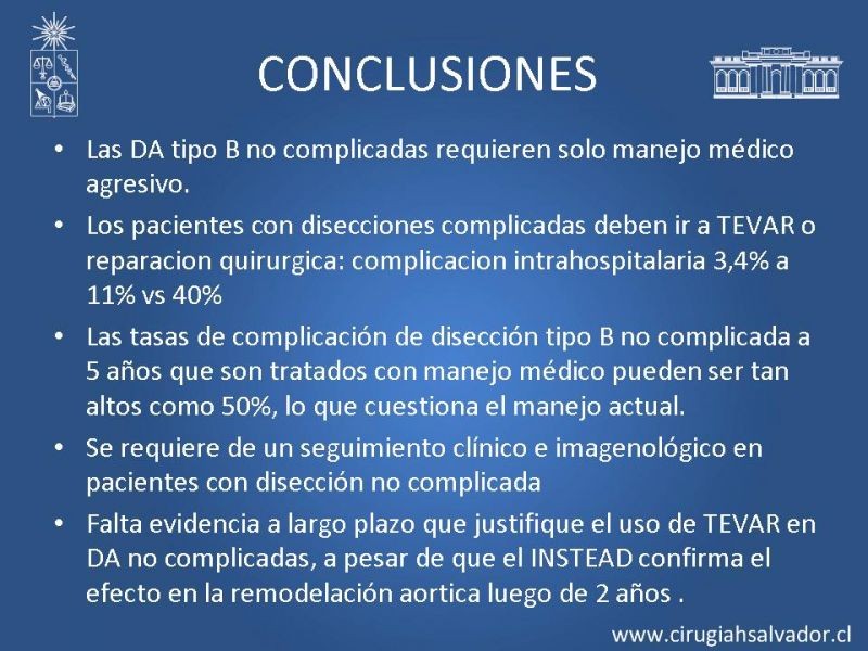 Diapositiva 32 de Disección aórtica tipo B manejo actual