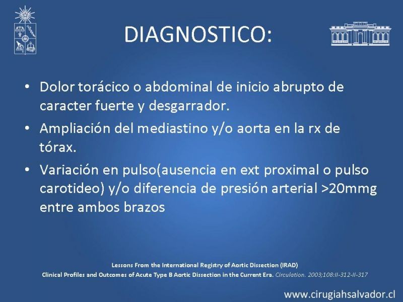 Diapositiva 8 de Disección aórtica tipo B manejo actual