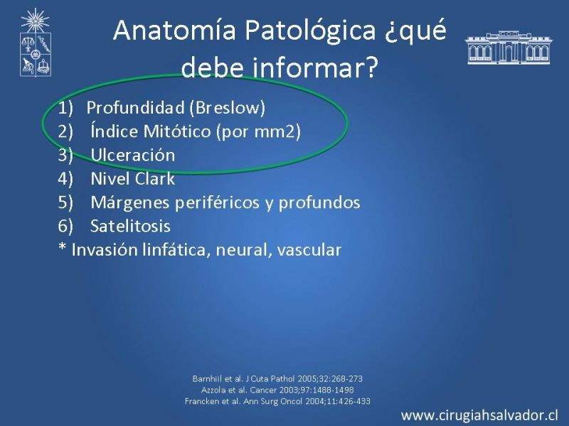 Diapositiva 10 de Manejo Quirúrgico de Melanoma