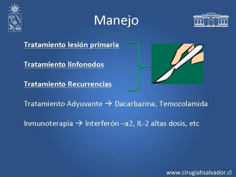 Diapositiva 4 de Manejo Quirúrgico de Melanoma