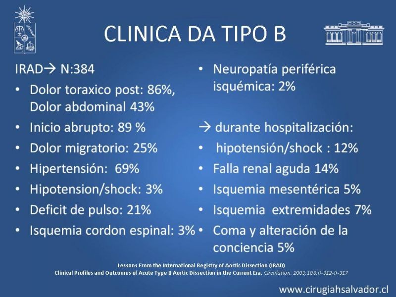 Diapositiva 7 de Disección aórtica tipo B manejo actual