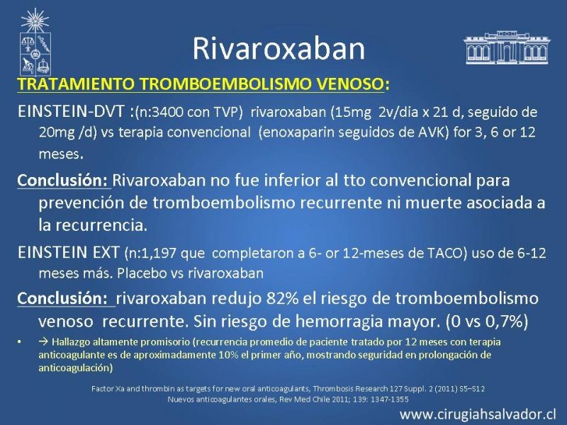 Diapositiva 14 de Nuevos anticoagulantes orales