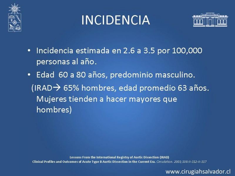 Diapositiva 3 de Disección aórtica tipo B manejo actual