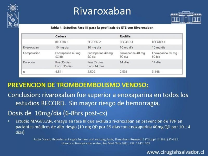 Diapositiva 13 de Nuevos anticoagulantes orales