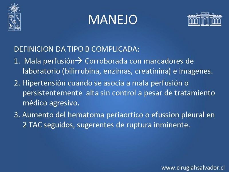 Diapositiva 27 de Disección aórtica tipo B manejo actual