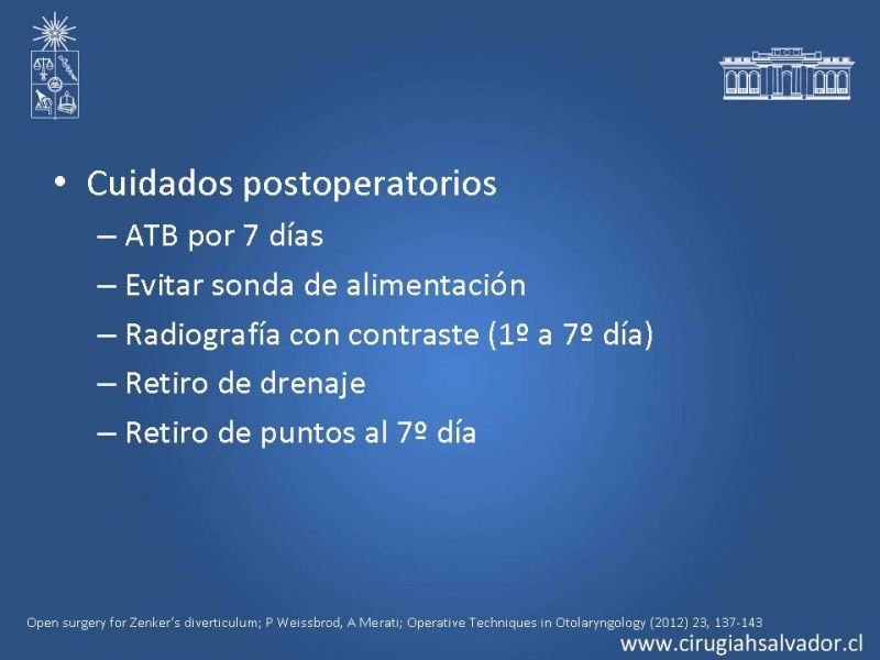 Diapositiva 15 de Tratamiento quirúrgico del divertículo de Zenker