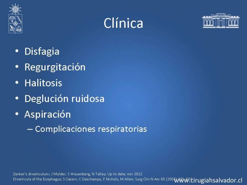 Diapositiva 3 de Tratamiento quirúrgico del divertículo de Zenker