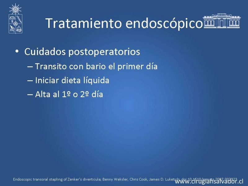 Diapositiva 11 de Tratamiento quirúrgico del divertículo de Zenker