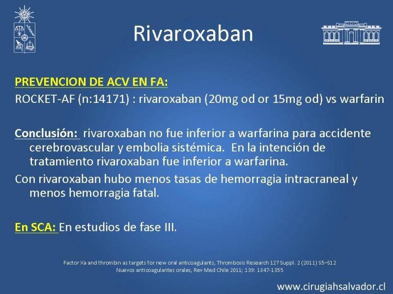 Diapositiva 15 de Nuevos anticoagulantes orales