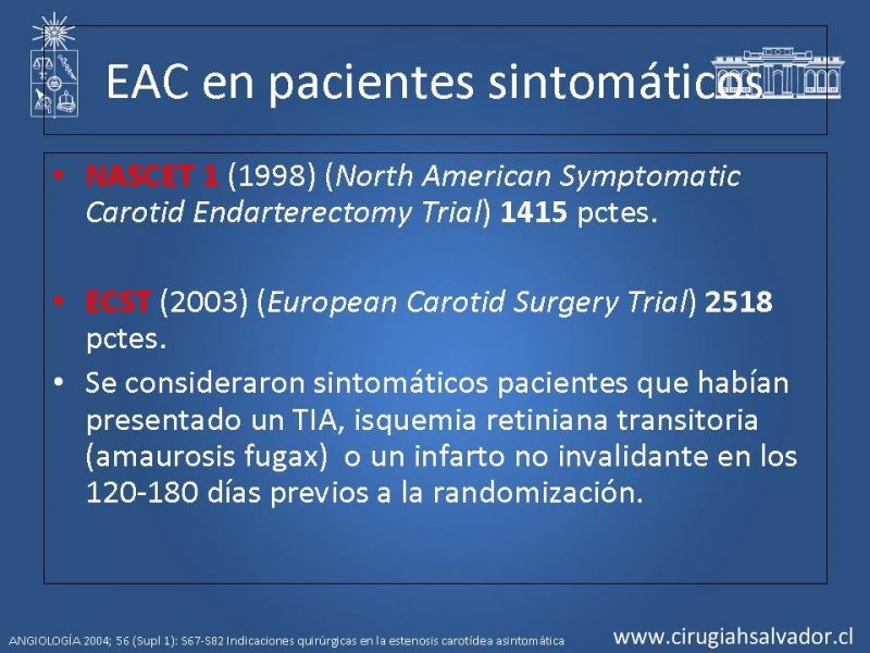 Diapositiva 20 de Manejo de pacientes con Enfermedad Carotídea Extracraneal Asintomáticos