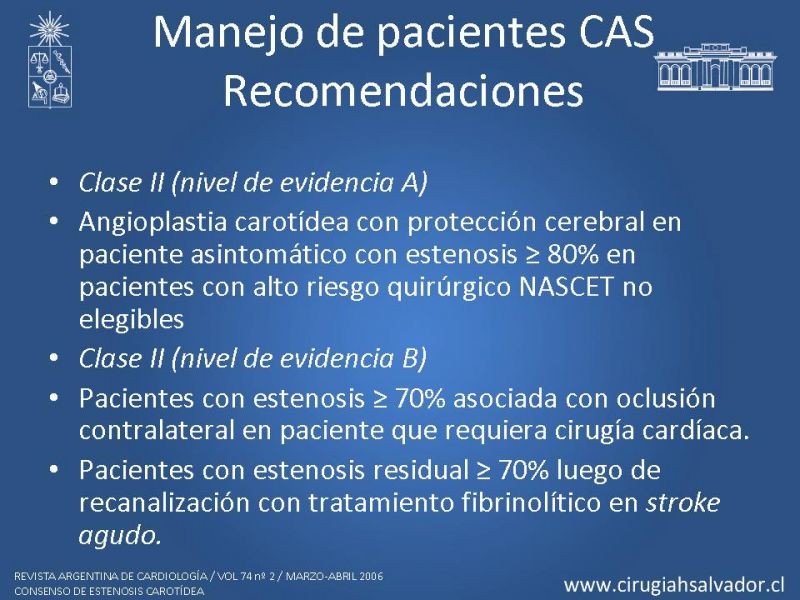 Diapositiva 64 de Manejo de pacientes con Enfermedad Carotídea Extracraneal Asintomáticos