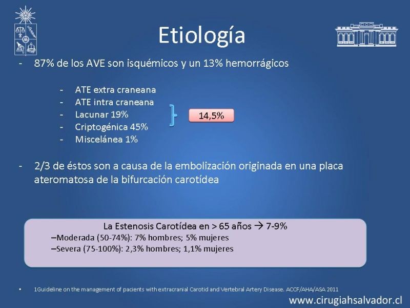 Diapositiva 7 de Manejo de pacientes con Enfermedad Carotídea Extracraneal Asintomáticos