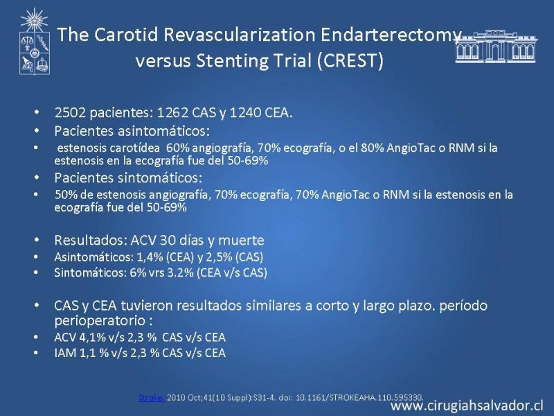 Diapositiva 68 de Manejo de pacientes con Enfermedad Carotídea Extracraneal Asintomáticos