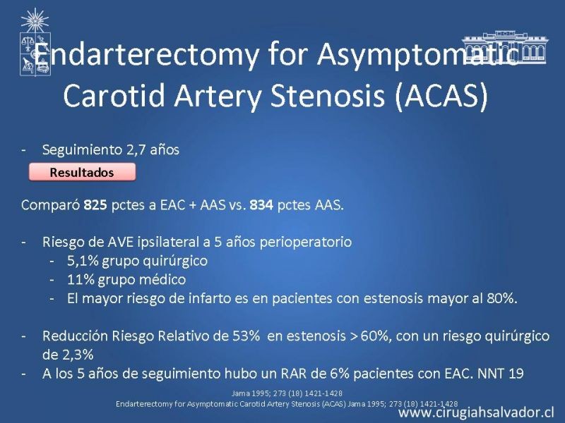 Diapositiva 25 de Manejo de pacientes con Enfermedad Carotídea Extracraneal Asintomáticos
