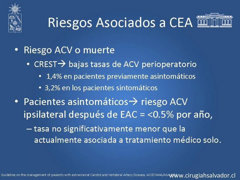 Diapositiva 56 de Manejo de pacientes con Enfermedad Carotídea Extracraneal Asintomáticos
