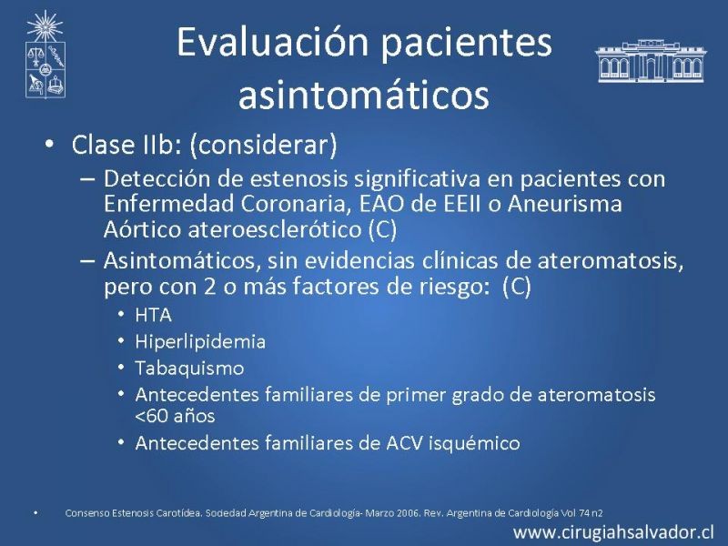 Diapositiva 13 de Manejo de pacientes con Enfermedad Carotídea Extracraneal Asintomáticos