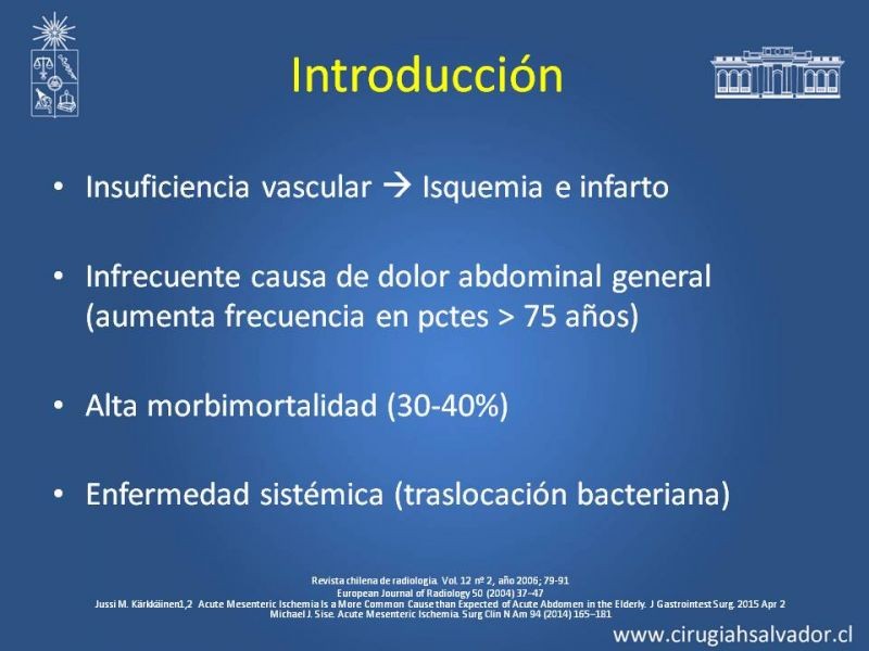 Diapositiva 1 de Isquemia Mesentérica