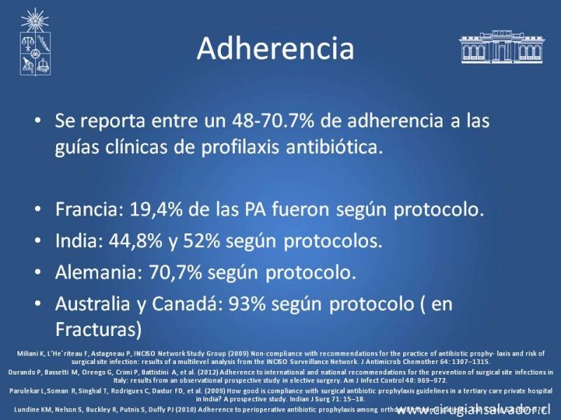 Diapositiva 8 de Profilaxis Antibiótica en Cirugía