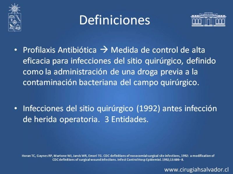 Diapositiva 3 de Profilaxis Antibiótica en Cirugía