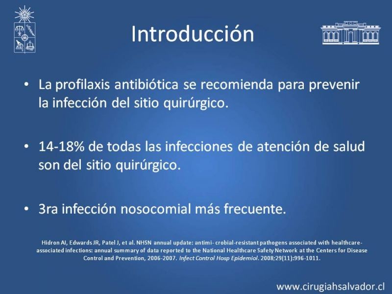 Diapositiva 1 de Profilaxis Antibiótica en Cirugía