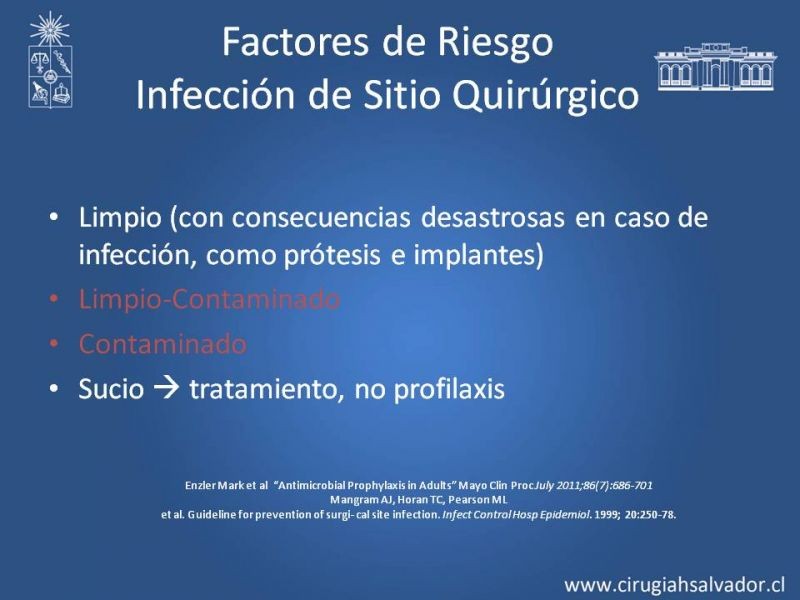 Diapositiva 13 de Profilaxis Antibiótica en Cirugía
