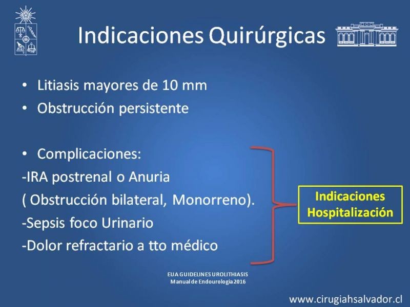 Diapositiva 13 de Manejo en Urgencia Urolitiasis 