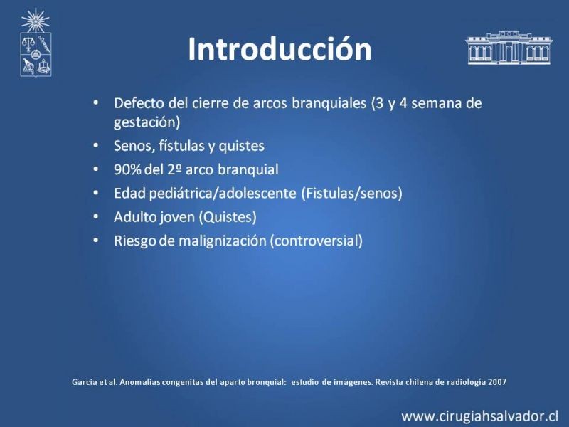 Diapositiva 1 de Quistes Branquiales