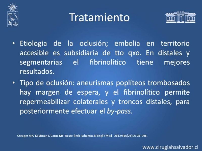 Diapositiva 16 de Isquemia aguda extremidades
