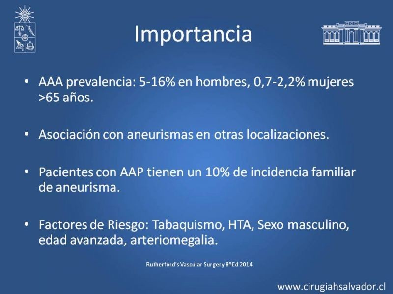 Diapositiva 3 de Aneurismas Perisféricos