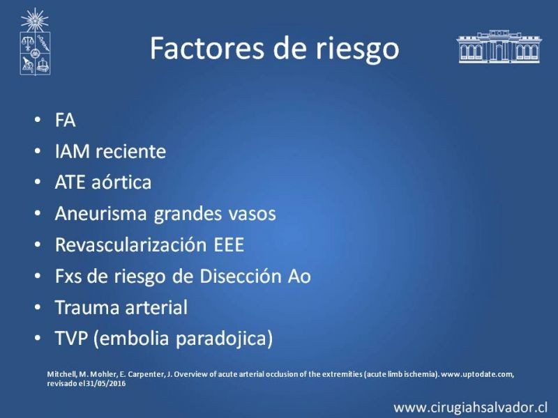 Diapositiva 6 de Isquemia aguda extremidades