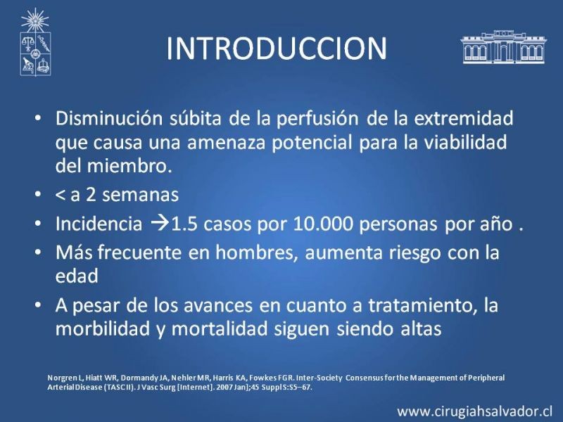 Diapositiva 1 de Isquemia aguda extremidades