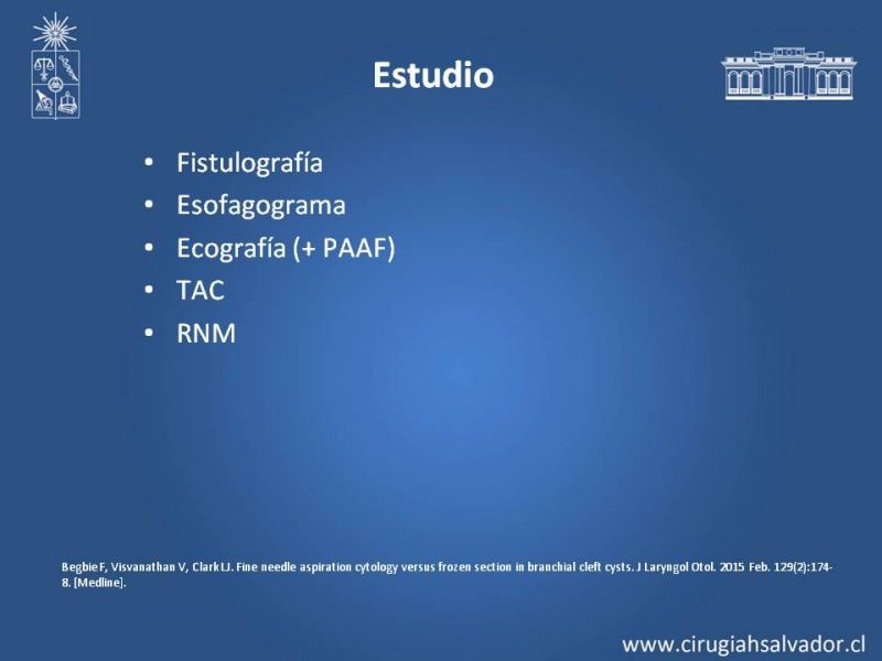 Diapositiva 13 de Quistes Branquiales
