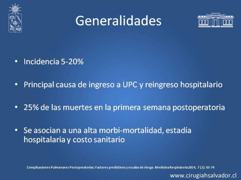 Diapositiva 2 de Complicaciones Respiratorias Postoperatorias