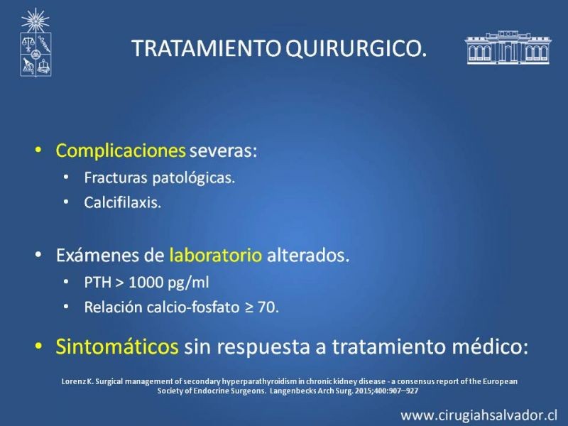 Diapositiva 15 de Hiperparatiroidismo 2º: Estudio, manejo e indicaciones quirúrgicas.