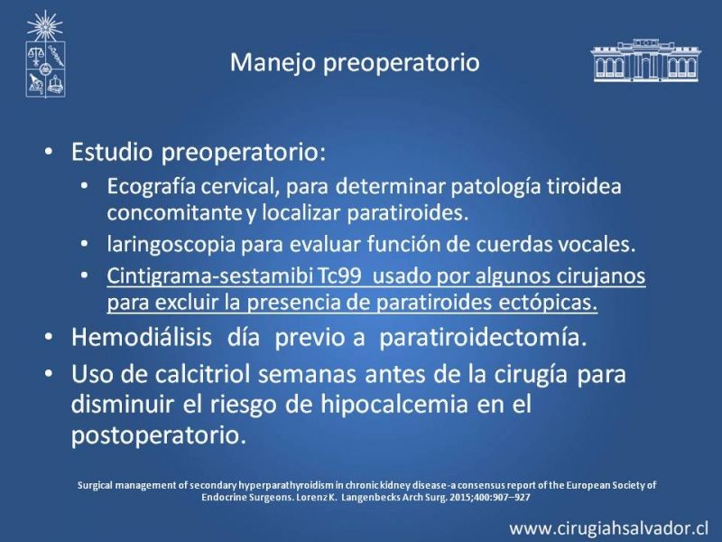 Diapositiva 19 de Hiperparatiroidismo 2º: Estudio, manejo e indicaciones quirúrgicas.