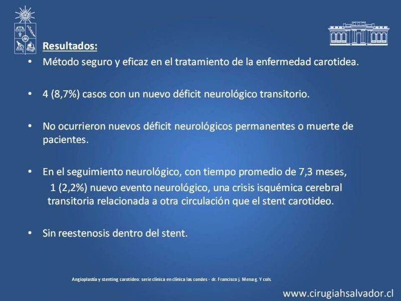 Diapositiva 34 de Estenosis Carotidea: Estudio y manejo quirúrgico