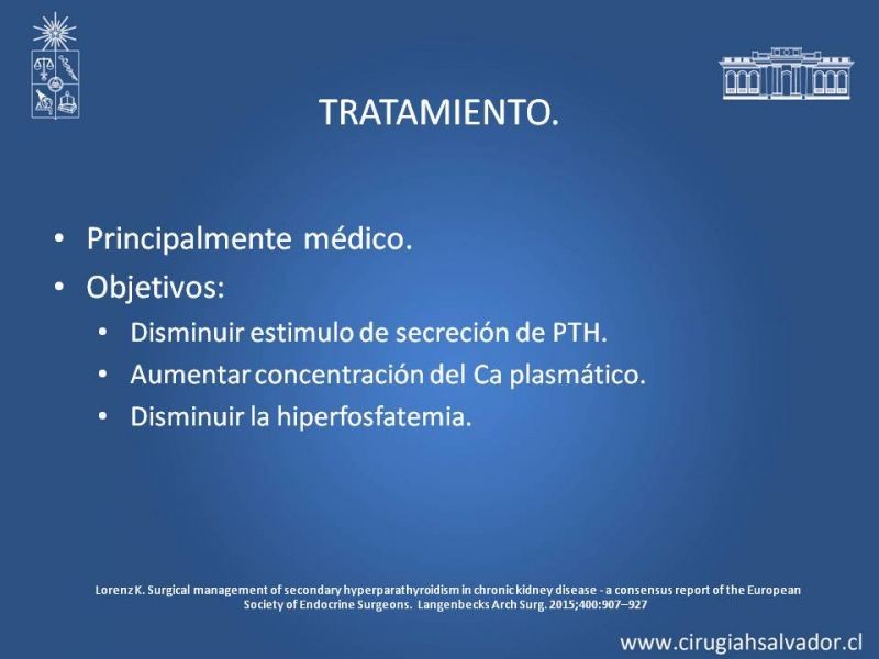 Diapositiva 10 de Hiperparatiroidismo 2º: Estudio, manejo e indicaciones quirúrgicas.