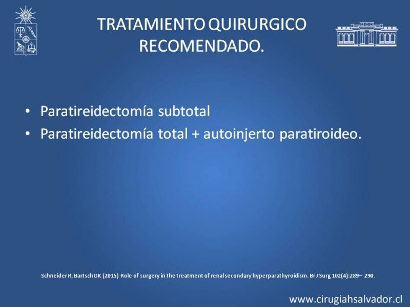 Diapositiva 23 de Hiperparatiroidismo 2º: Estudio, manejo e indicaciones quirúrgicas.