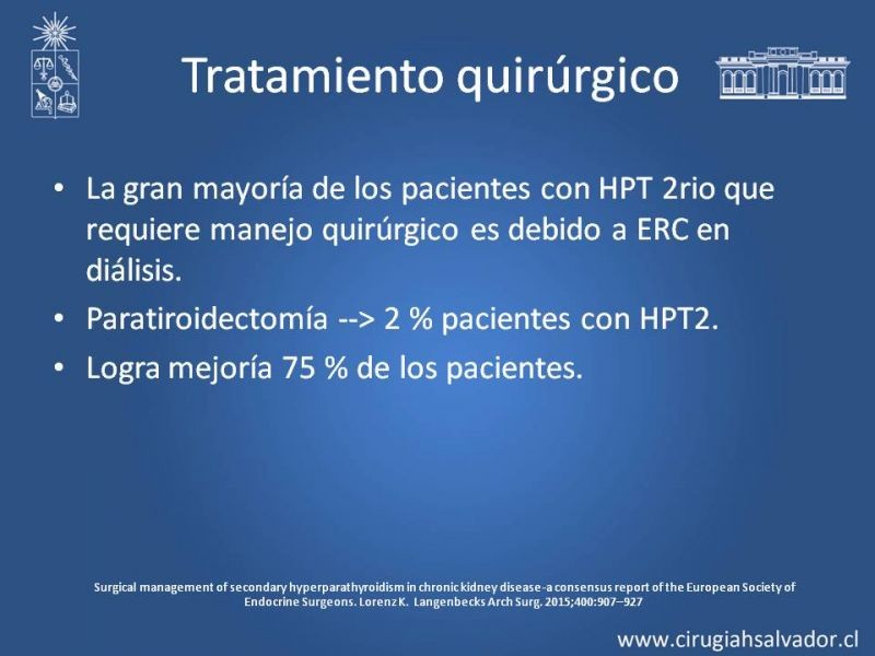 Diapositiva 14 de Hiperparatiroidismo 2º: Estudio, manejo e indicaciones quirúrgicas.