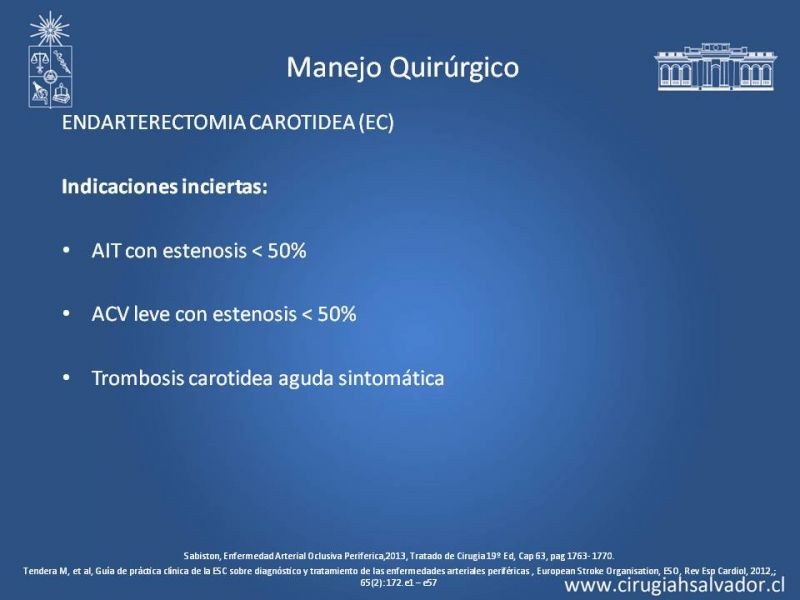 Diapositiva 24 de Estenosis Carotidea: Estudio y manejo quirúrgico