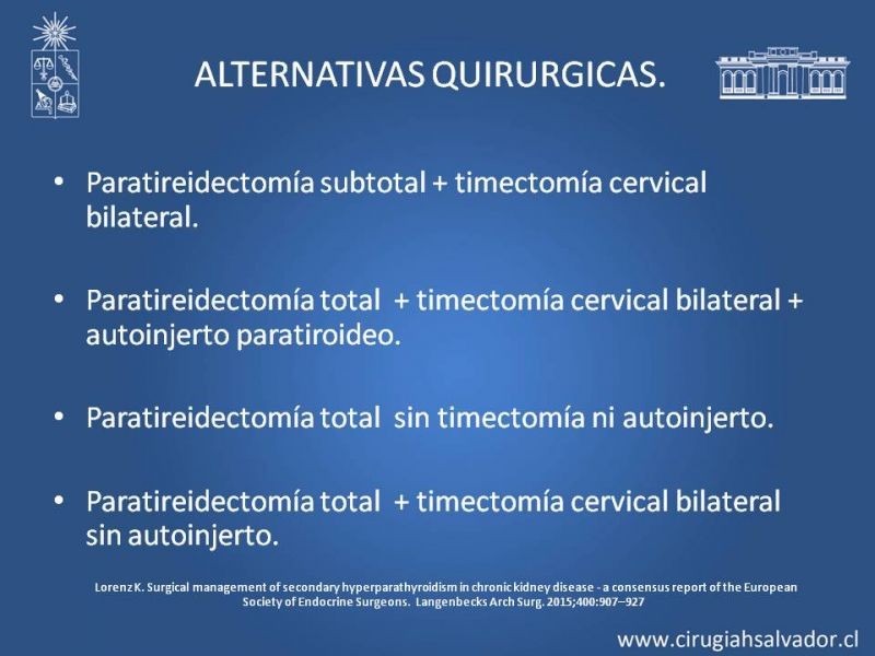 Diapositiva 20 de Hiperparatiroidismo 2º: Estudio, manejo e indicaciones quirúrgicas.