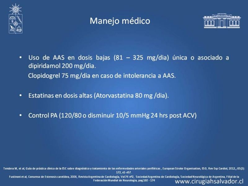 Diapositiva 19 de Estenosis Carotidea: Estudio y manejo quirúrgico
