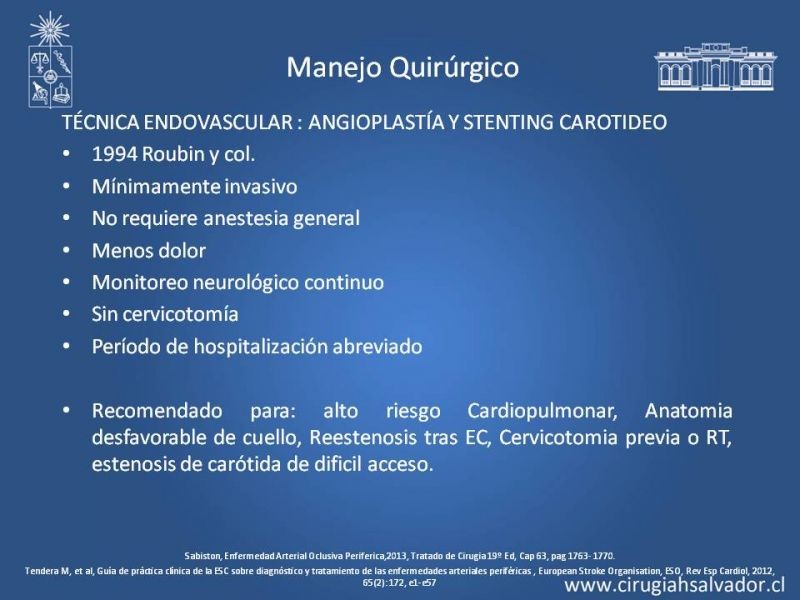Diapositiva 27 de Estenosis Carotidea: Estudio y manejo quirúrgico