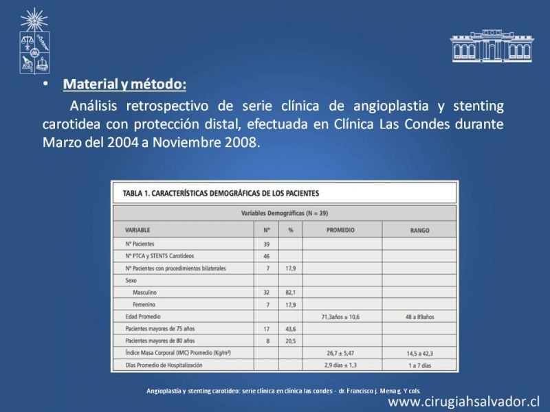 Diapositiva 30 de Estenosis Carotidea: Estudio y manejo quirúrgico