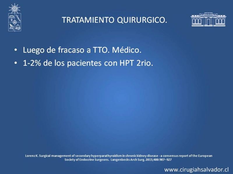 Diapositiva 13 de Hiperparatiroidismo 2º: Estudio, manejo e indicaciones quirúrgicas.