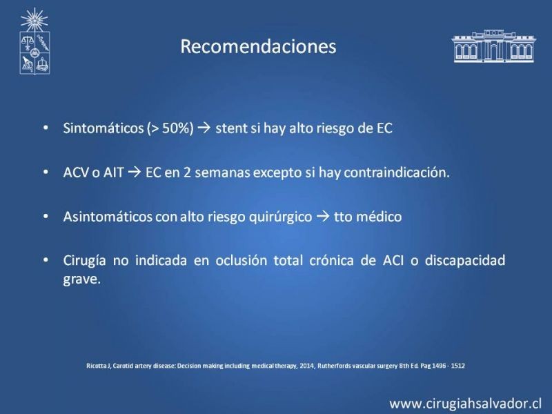 Diapositiva 18 de Estenosis Carotidea: Estudio y manejo quirúrgico