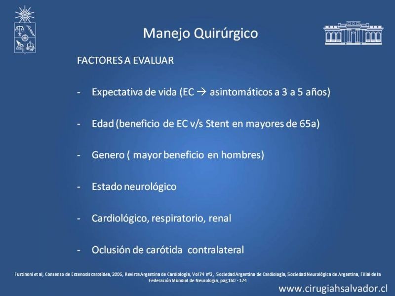 Diapositiva 21 de Estenosis Carotidea: Estudio y manejo quirúrgico