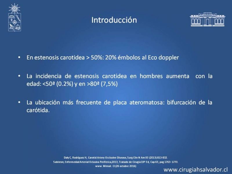 Diapositiva 2 de Estenosis Carotidea: Estudio y manejo quirúrgico
