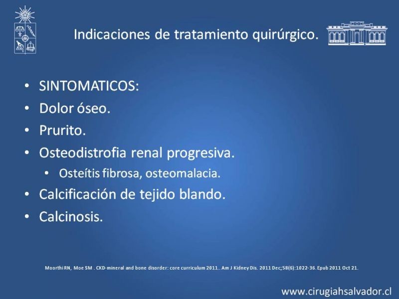 Diapositiva 16 de Hiperparatiroidismo 2º: Estudio, manejo e indicaciones quirúrgicas.