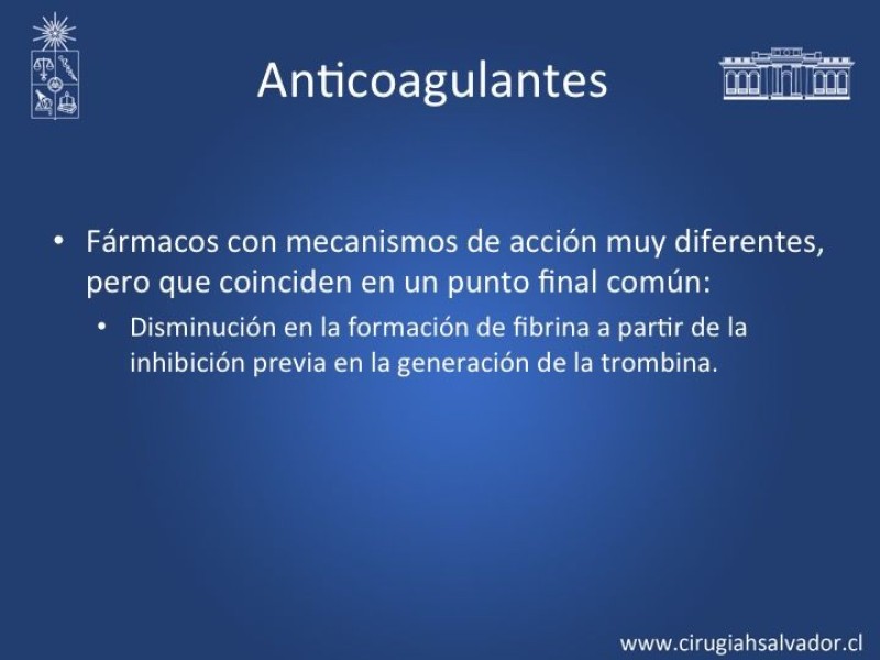 Diapositiva 2 de Anticoagulantes Tradicionales y nuevos